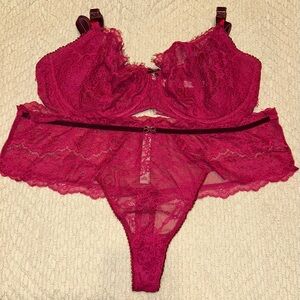 Dream Angels Wicked Unlined Bra Set 38D / XXL NWT